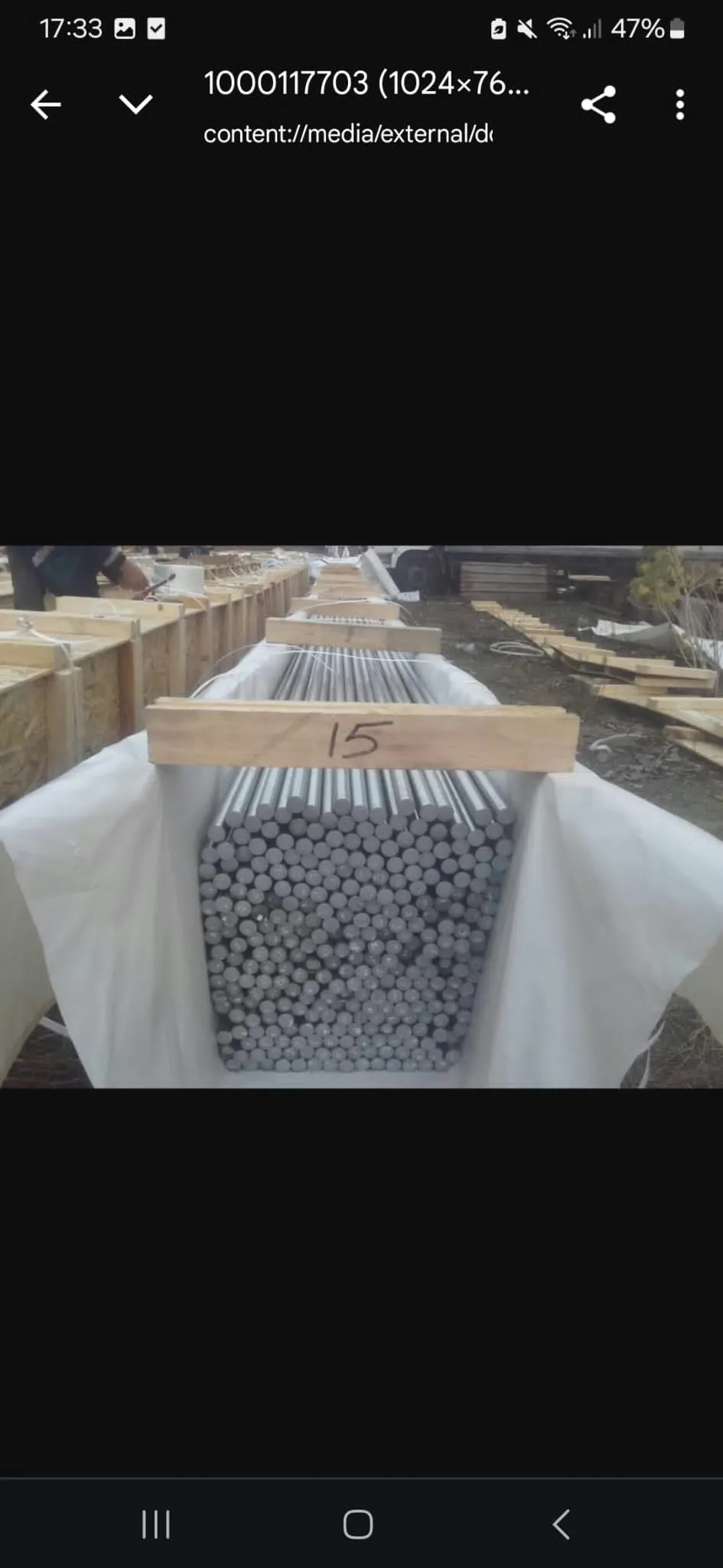 250,000 metres of stainless steel pipes (INOX) obtained from an abandoned project Pipe size: 25 mm diameter and 0.7 mm wall thickness.